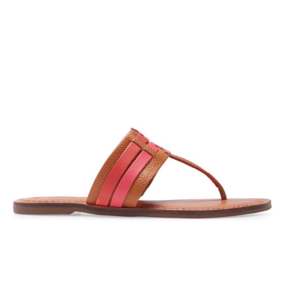 Tory burch leigh sandals tumbled leather size 7.5
